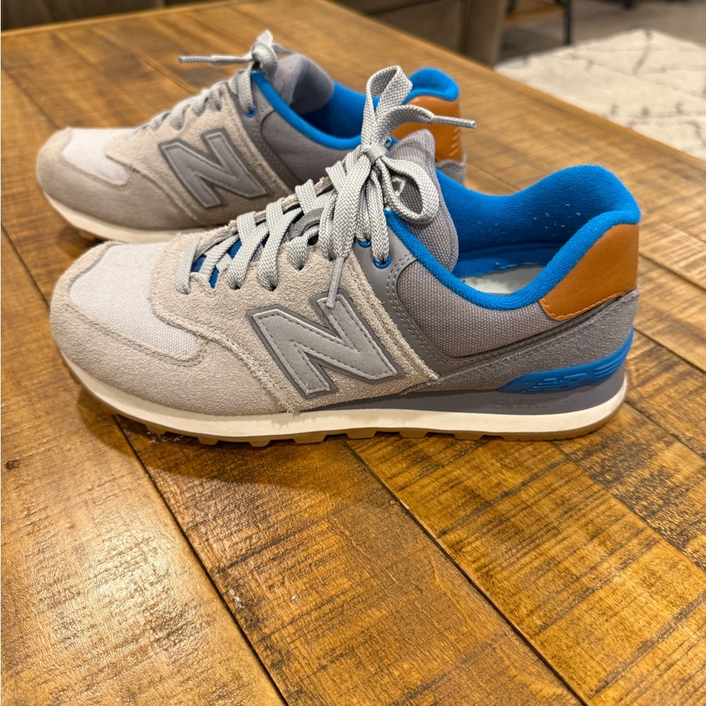 New Balance Gray and Blue Sneakers